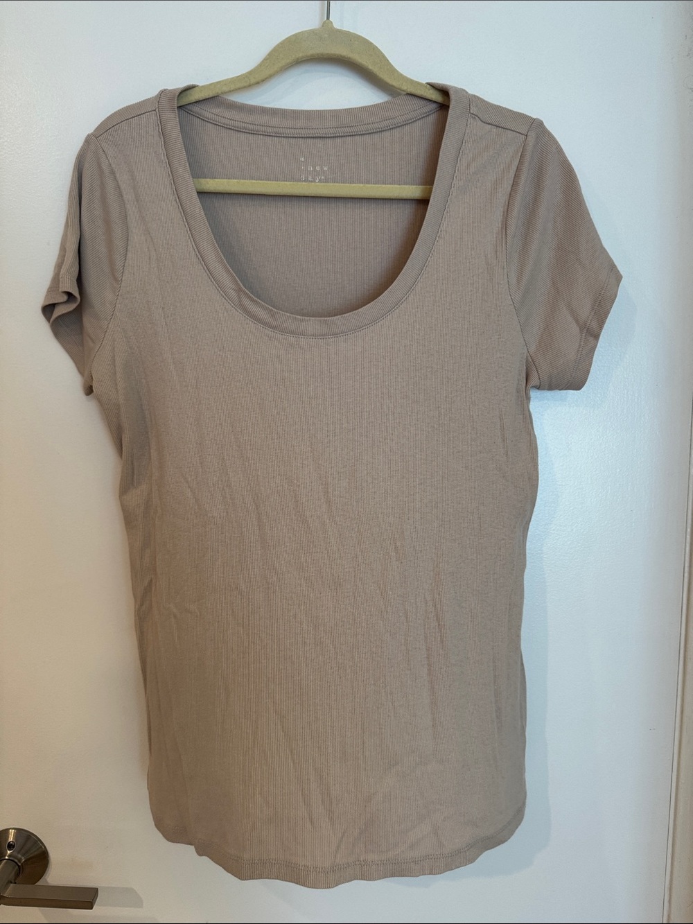 a new day Taupe Scoop Neck Short Sleeve Tee